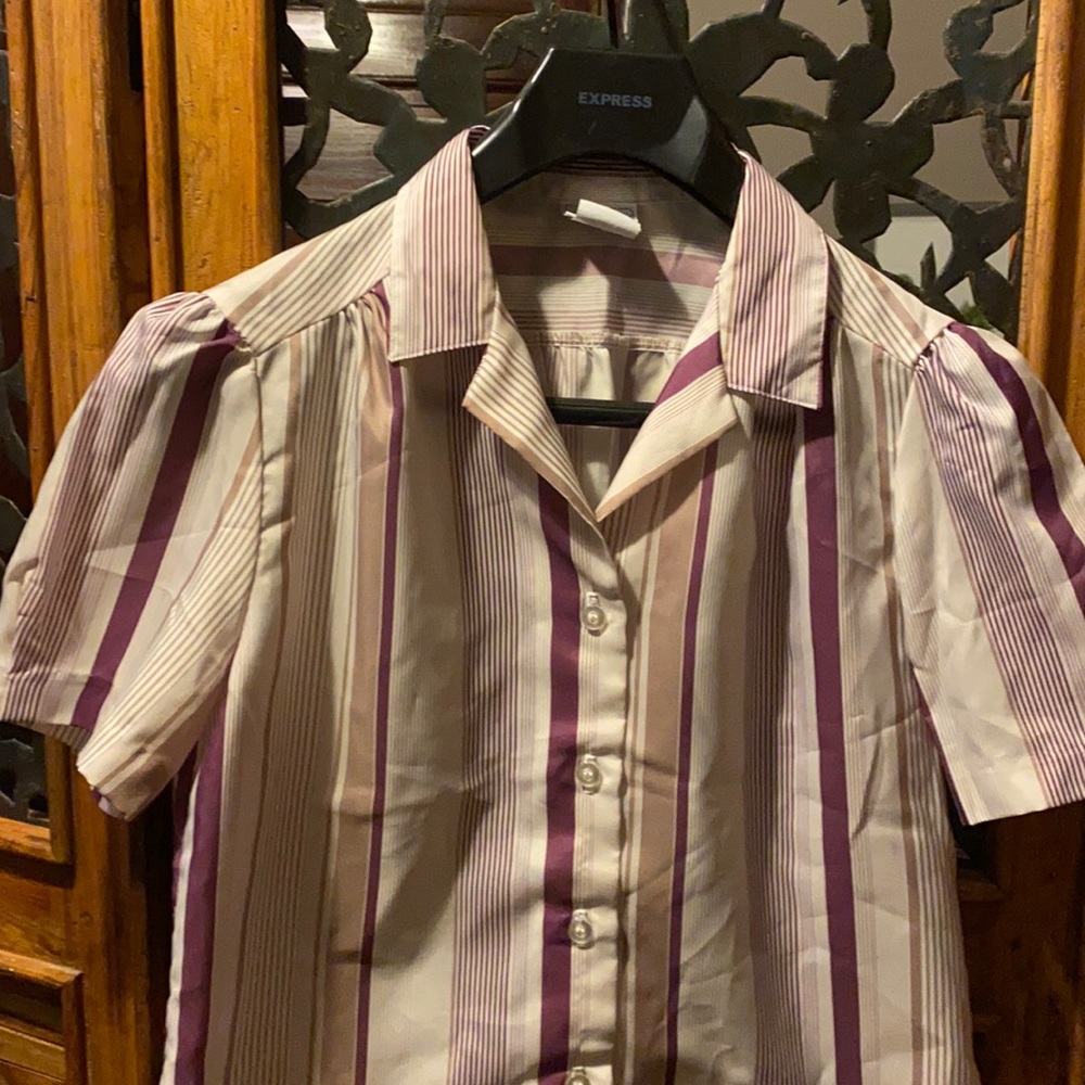 Vintage Manor Park by Cos Cob Striped Blouse